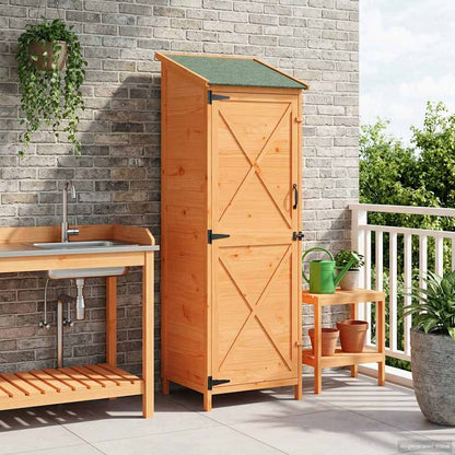 Tuinschuur Bruin 59,5 x 56 x 176,5 cm Bewerkt hout