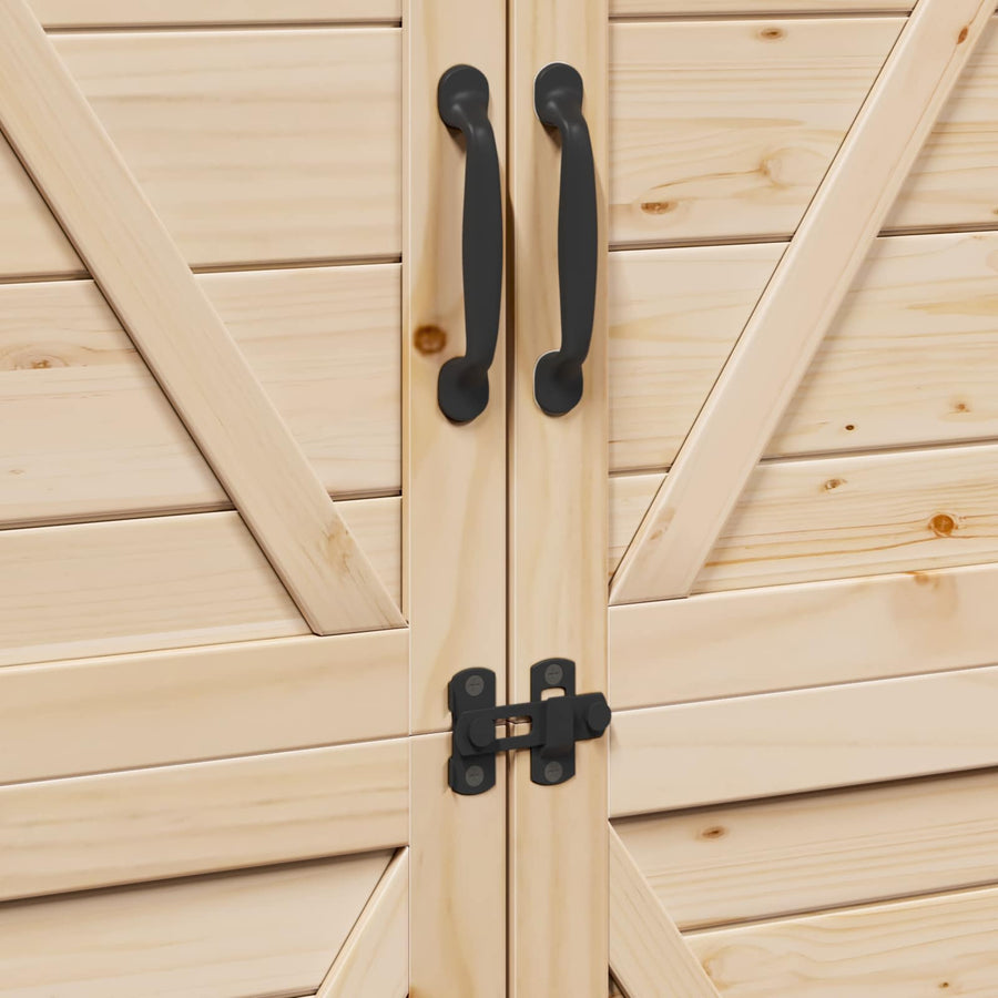 Tuinschuur Naturel 106 x 56 x 176,5 cm Bewerkt hout