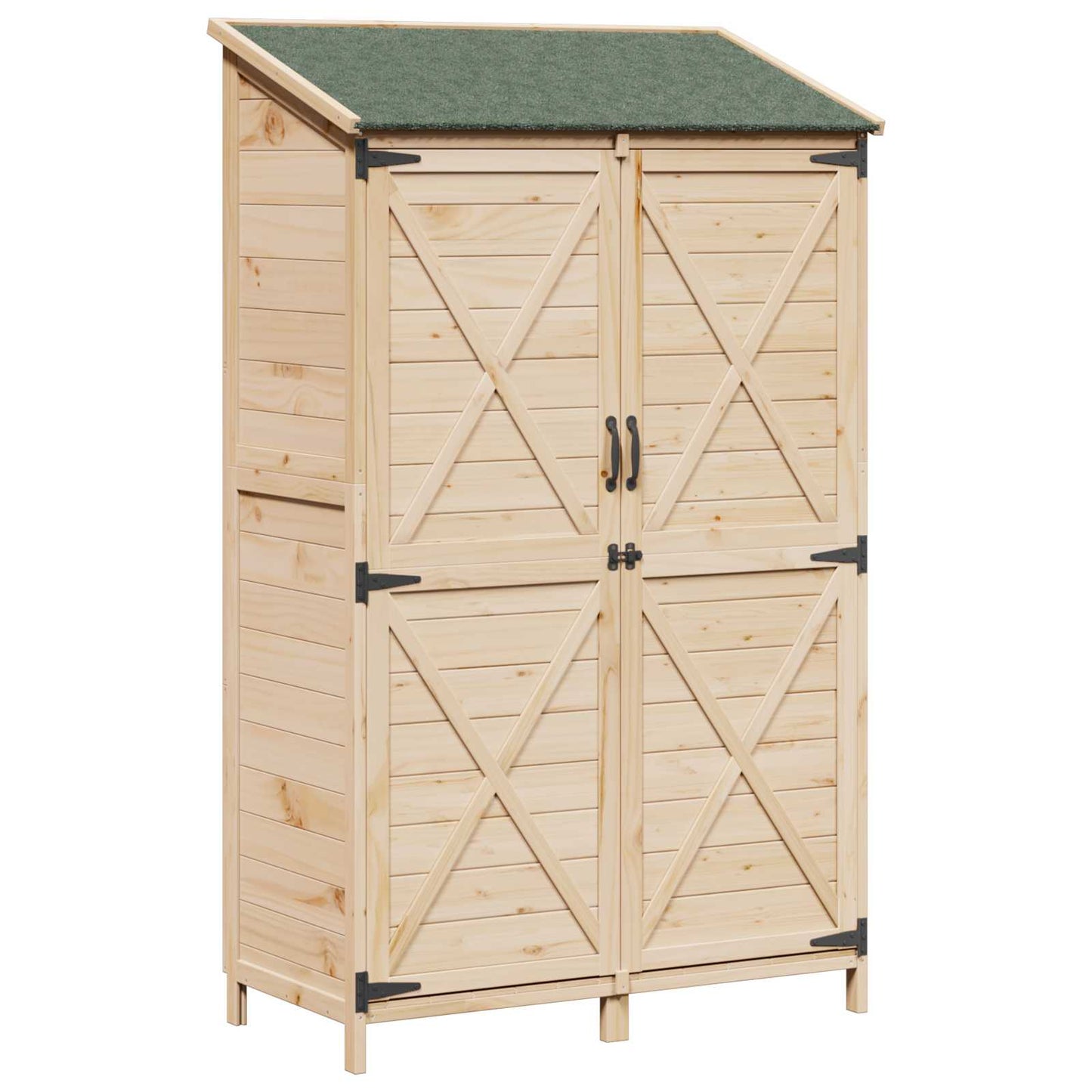 Tuinschuur Naturel 106 x 56 x 176,5 cm Bewerkt hout