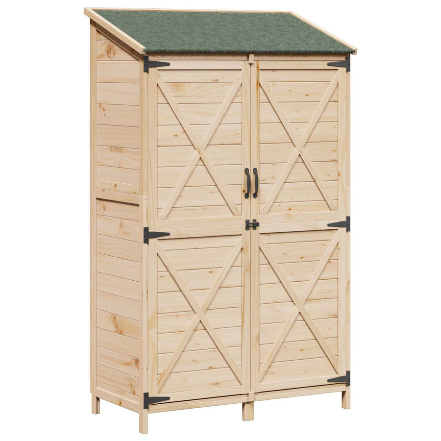 Tuinschuur Naturel 106 x 56 x 176,5 cm Bewerkt hout