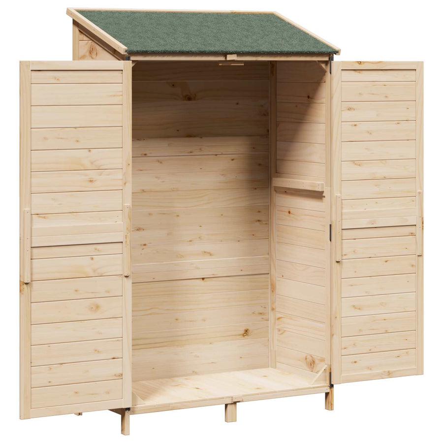 Tuinschuur Naturel 106 x 56 x 176,5 cm Bewerkt hout