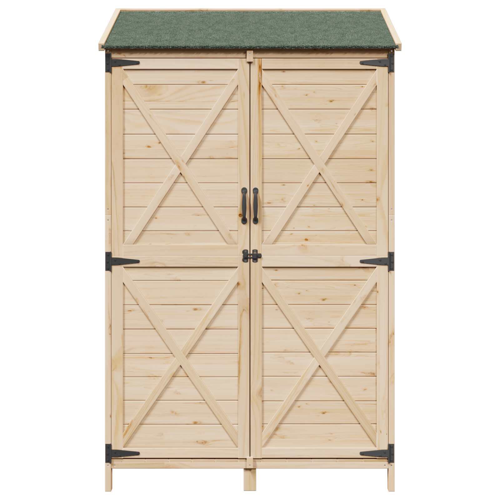 Tuinschuur Naturel 106 x 56 x 176,5 cm Bewerkt hout