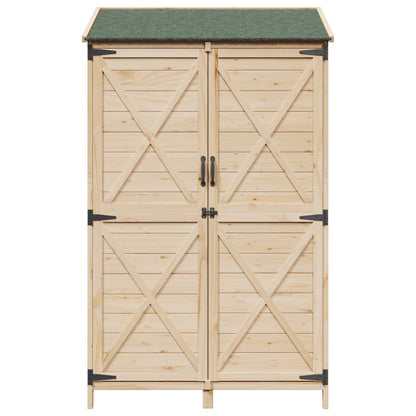 Tuinschuur Naturel 106 x 56 x 176,5 cm Bewerkt hout