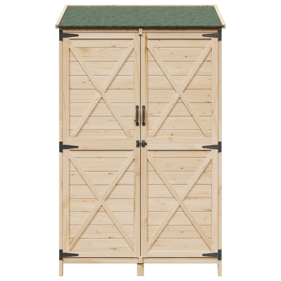 Tuinschuur Naturel 106 x 56 x 176,5 cm Bewerkt hout