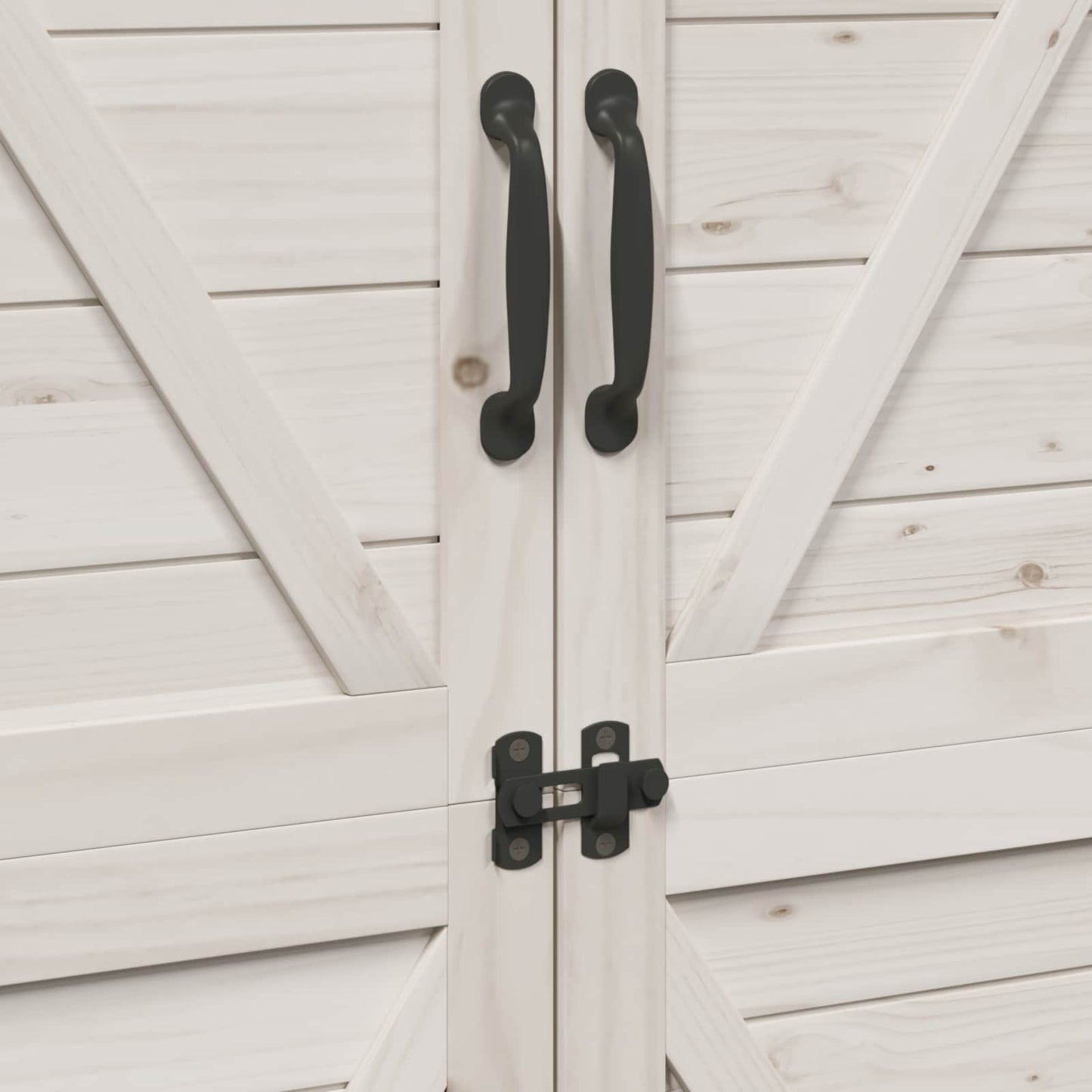 Tuinschuur Wit 106 x 56 x 176,5 cm Bewerkt hout