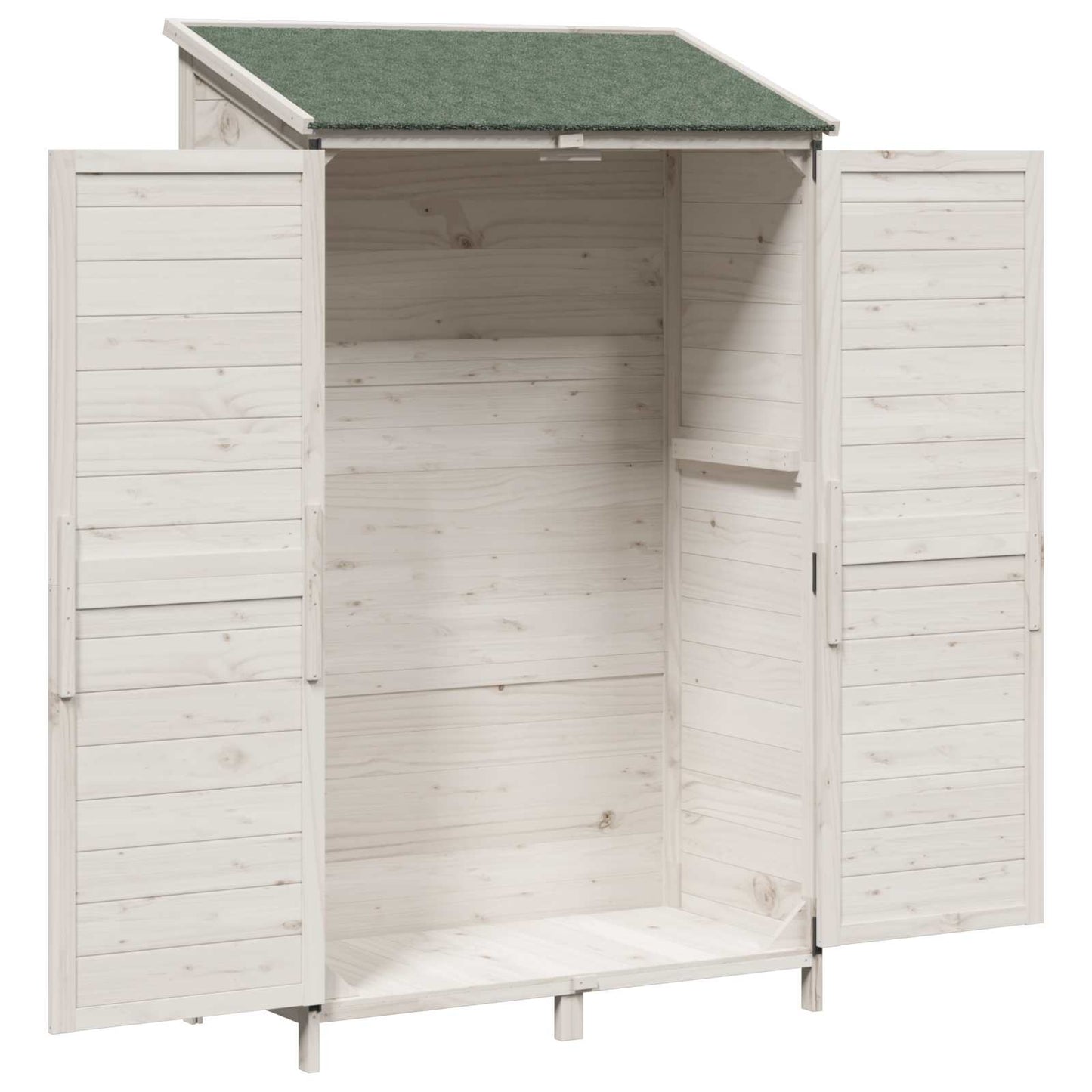 Tuinschuur Wit 106 x 56 x 176,5 cm Bewerkt hout