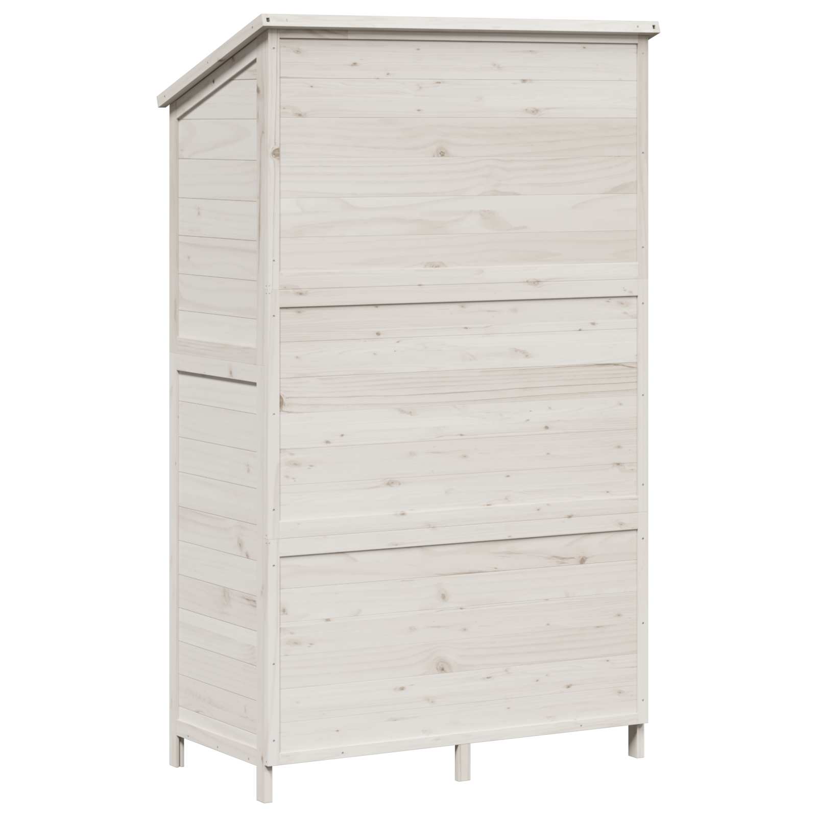 Tuinschuur Wit 106 x 56 x 176,5 cm Bewerkt hout