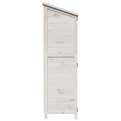Tuinschuur Wit 106 x 56 x 176,5 cm Bewerkt hout
