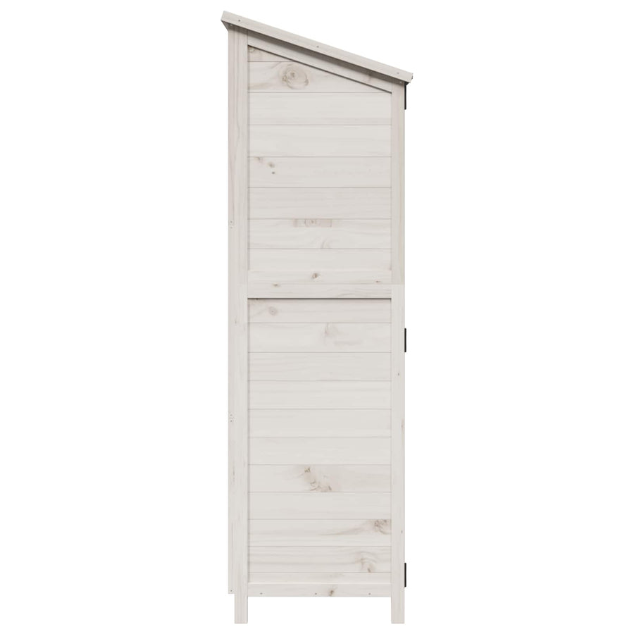 Tuinschuur Wit 106 x 56 x 176,5 cm Bewerkt hout