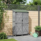 Tuinschuur 106x56x176,5 cm grijs bewerkt hout
