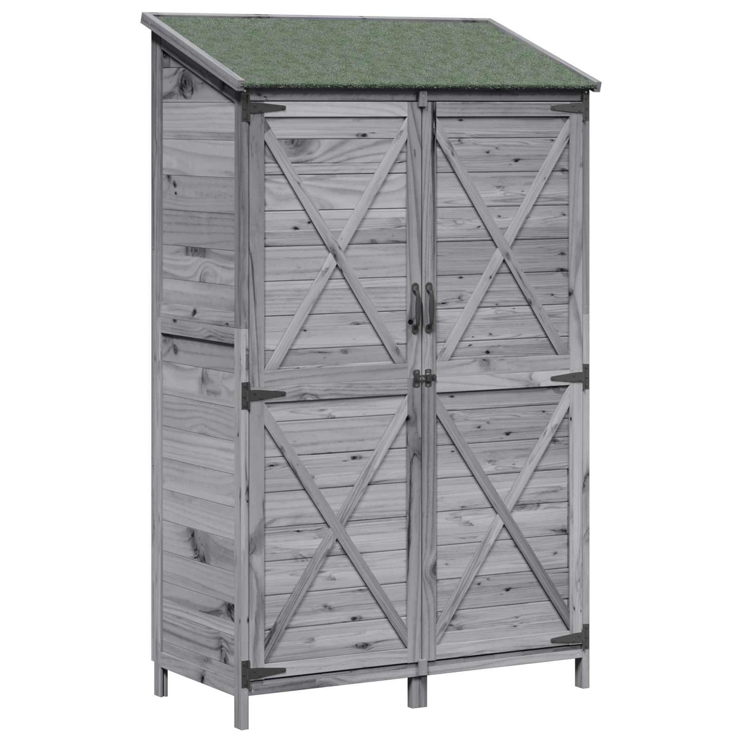 Tuinschuur Grijs 106 x 56 x 176,5 cm Bewerkt hout