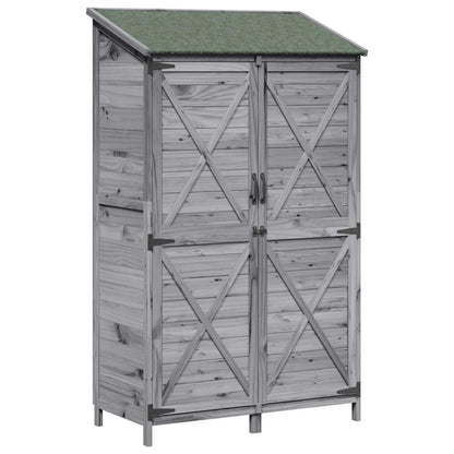 Tuinschuur Grijs 106 x 56 x 176,5 cm Bewerkt hout