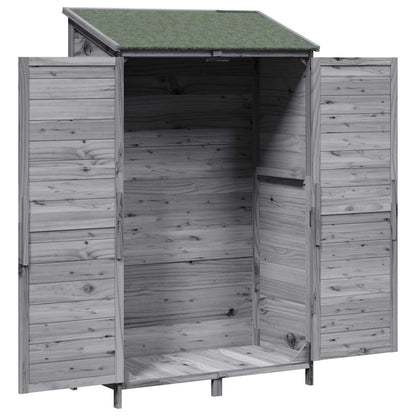 Tuinschuur Grijs 106 x 56 x 176,5 cm Bewerkt hout