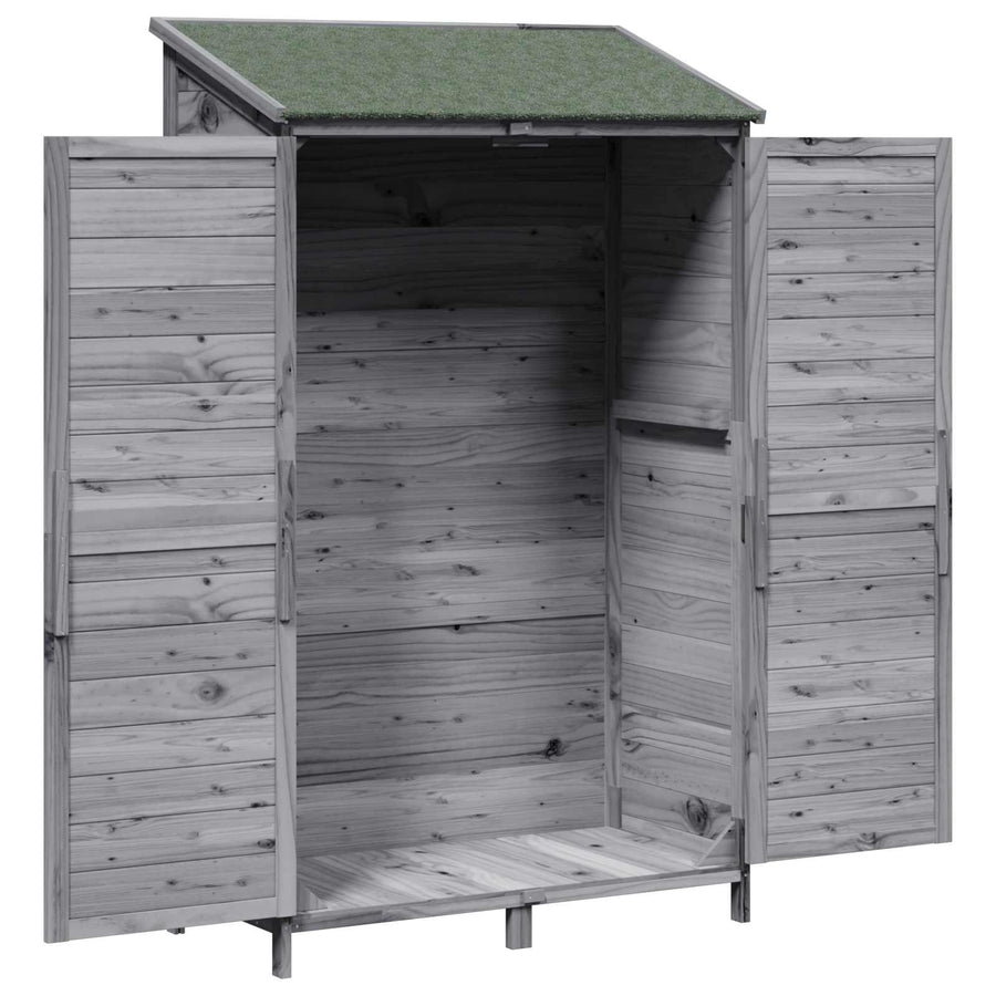Tuinschuur Grijs 106 x 56 x 176,5 cm Bewerkt hout