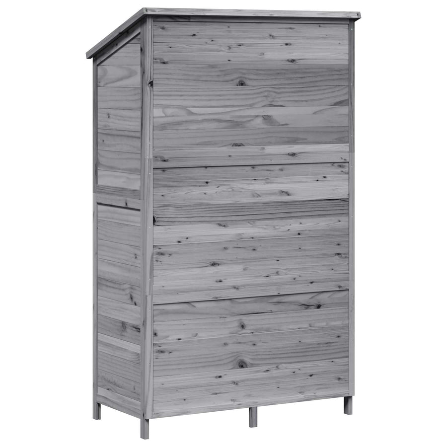 Tuinschuur Grijs 106 x 56 x 176,5 cm Bewerkt hout