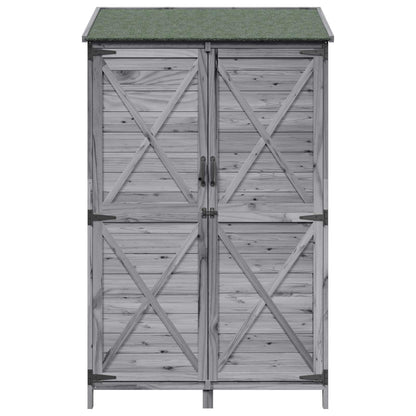 Tuinschuur Grijs 106 x 56 x 176,5 cm Bewerkt hout