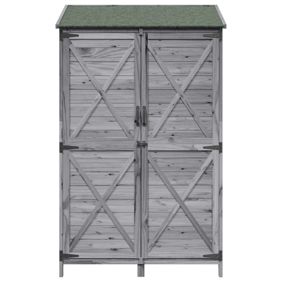 Tuinschuur Grijs 106 x 56 x 176,5 cm Bewerkt hout