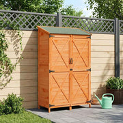 Tuinhuis 106x56x176,5 cm bruin bewerkt hout