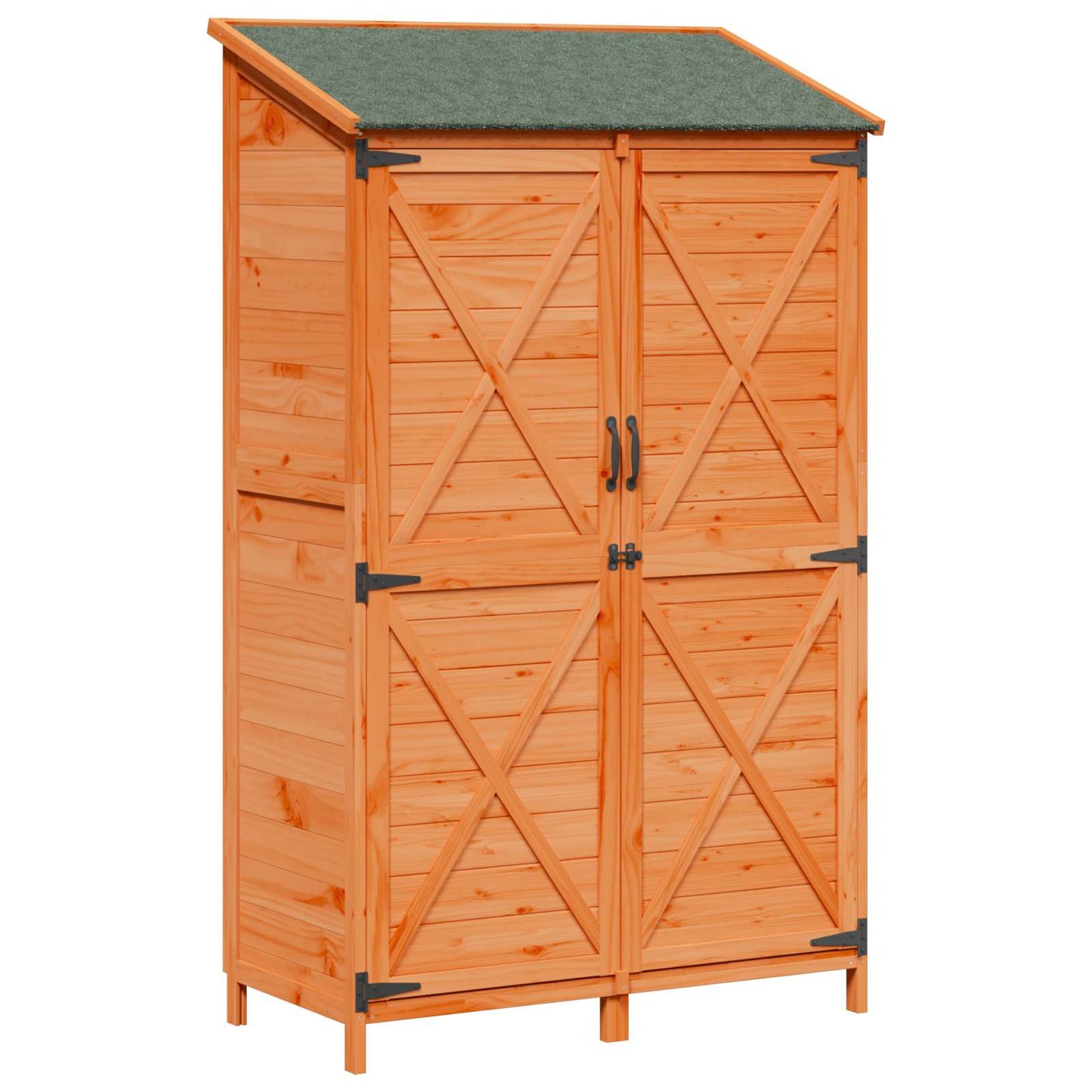 Tuinschuur Bruin 106 x 56 x 176,5 cm Bewerkt hout