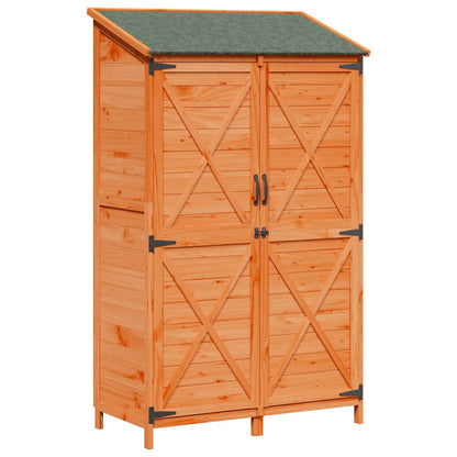 Tuinschuur Bruin 106 x 56 x 176,5 cm Bewerkt hout