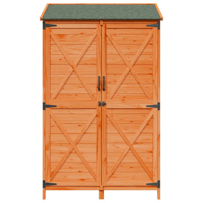 Tuinschuur Bruin 106 x 56 x 176,5 cm Bewerkt hout