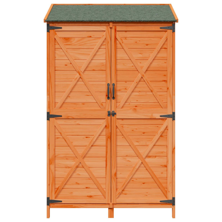 Tuinschuur Bruin 106 x 56 x 176,5 cm Bewerkt hout