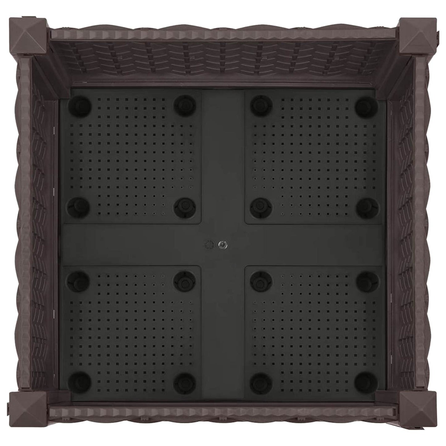 Tuinschaal met wielen Bruin 40 x 40 x 29 cm PP