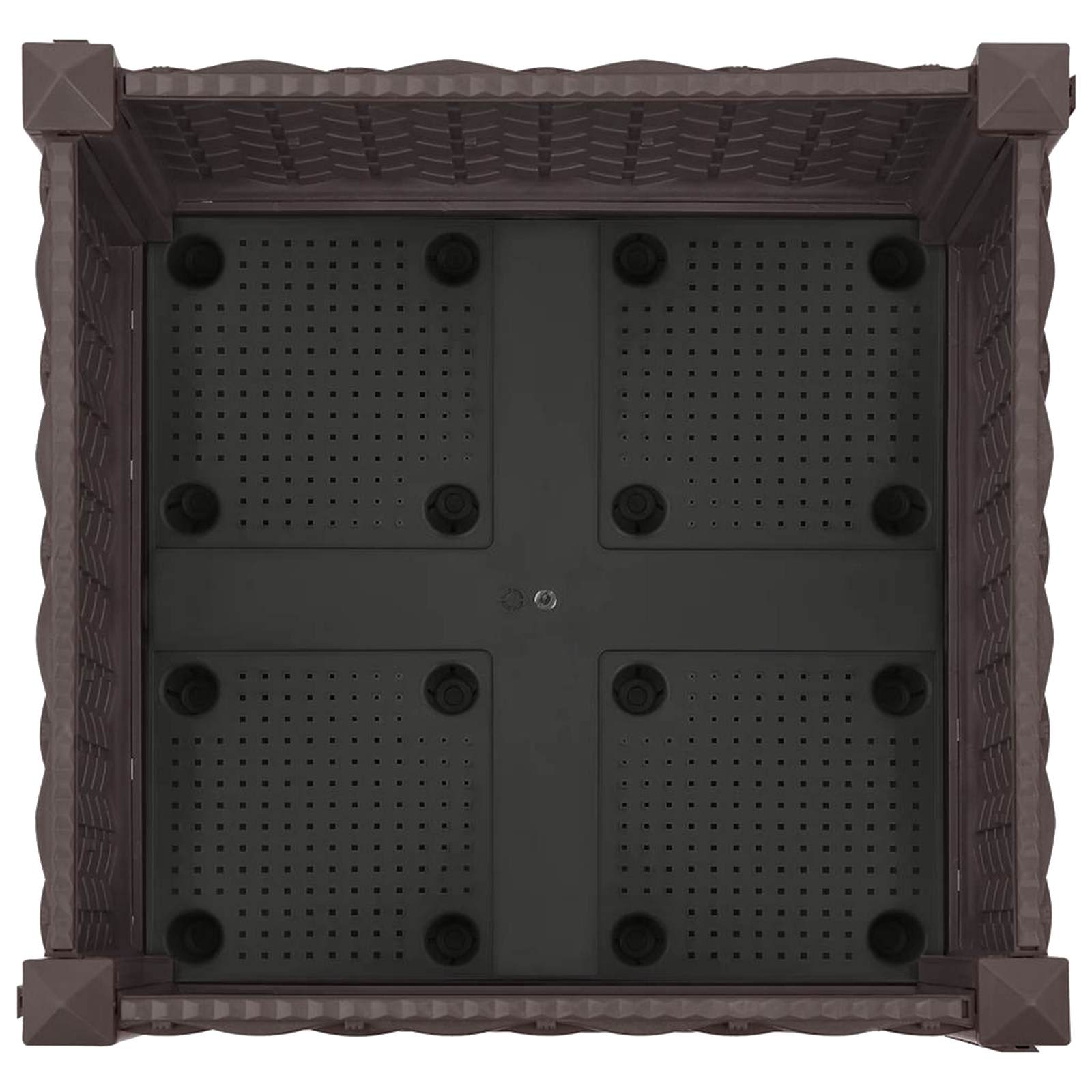 Tuinschaal met wielen Bruin 40 x 40 x 29 cm PP