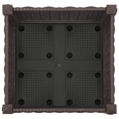 Tuinschaal met wielen Bruin 40 x 40 x 29 cm PP