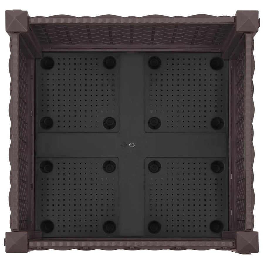 Tuinschaal met wielen Bruin 40 x 40 x 29 cm PP