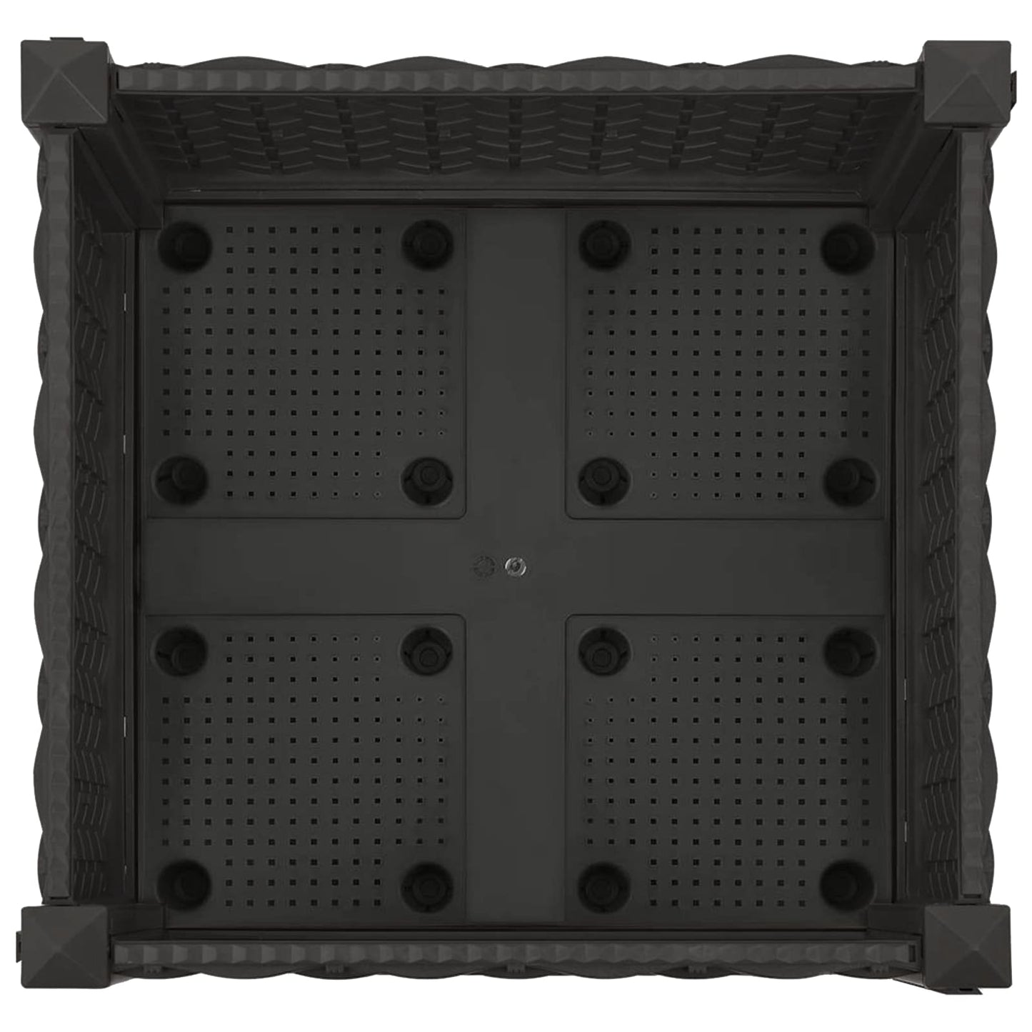 Tuinschaal met wielen Zwart 40 x 40 x 29 cm PP