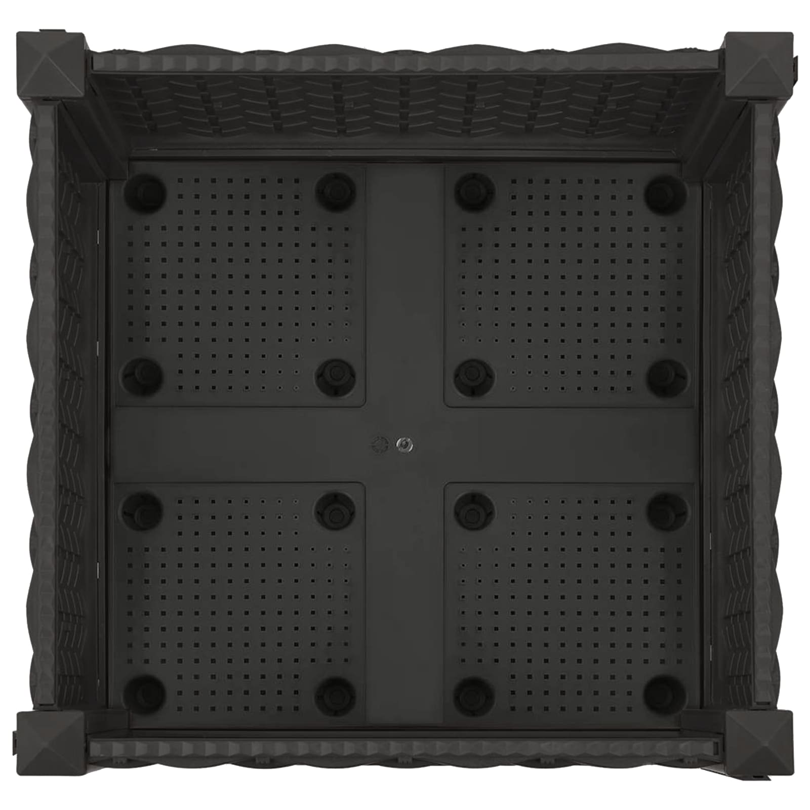 Tuinschaal met wielen Zwart 40 x 40 x 29 cm PP