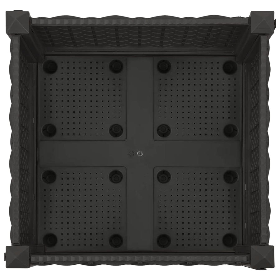 Tuinschaal met wielen Zwart 40 x 40 x 29 cm PP