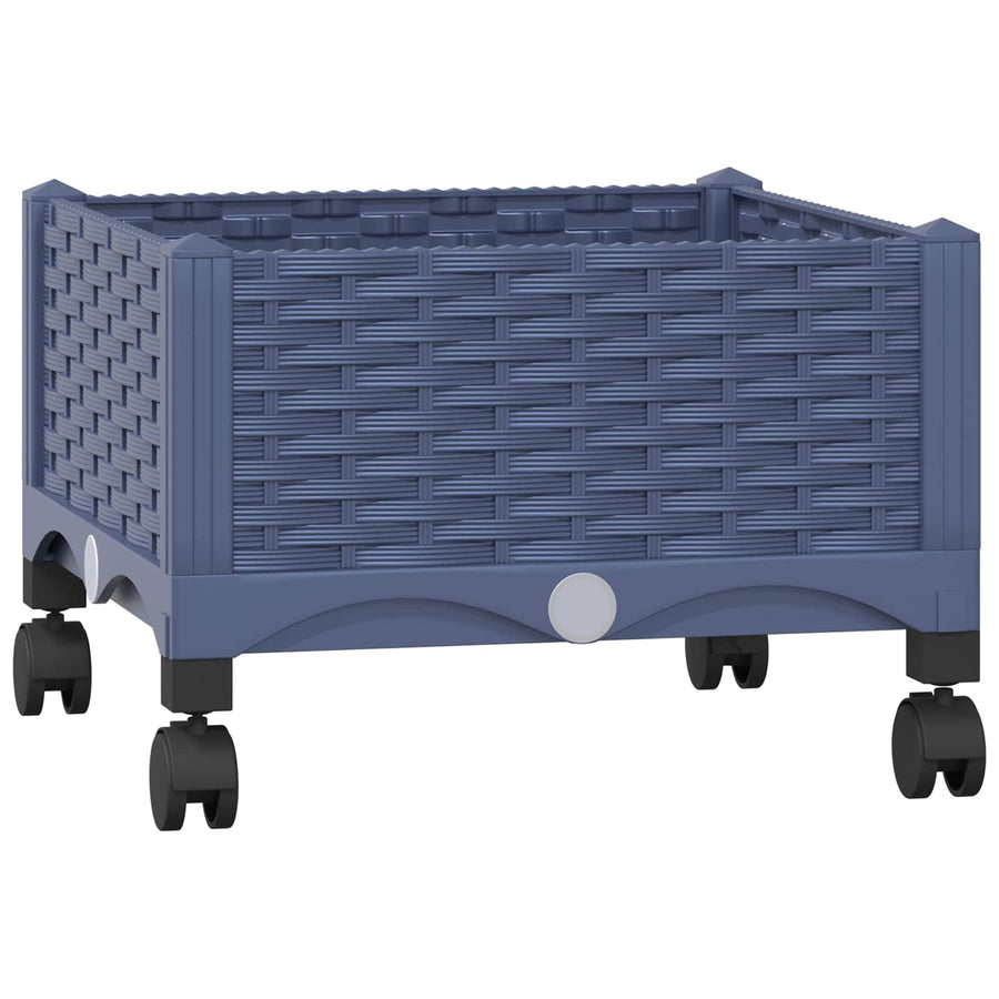 Tuinschaal met wielen Blauw Grijs 40 x 40 x 33 cm PP