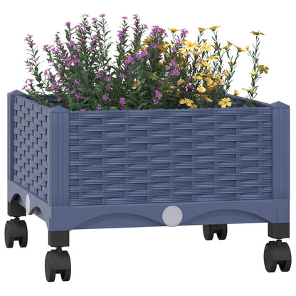 Tuinschaal met wielen Blauw Grijs 40 x 40 x 33 cm PP