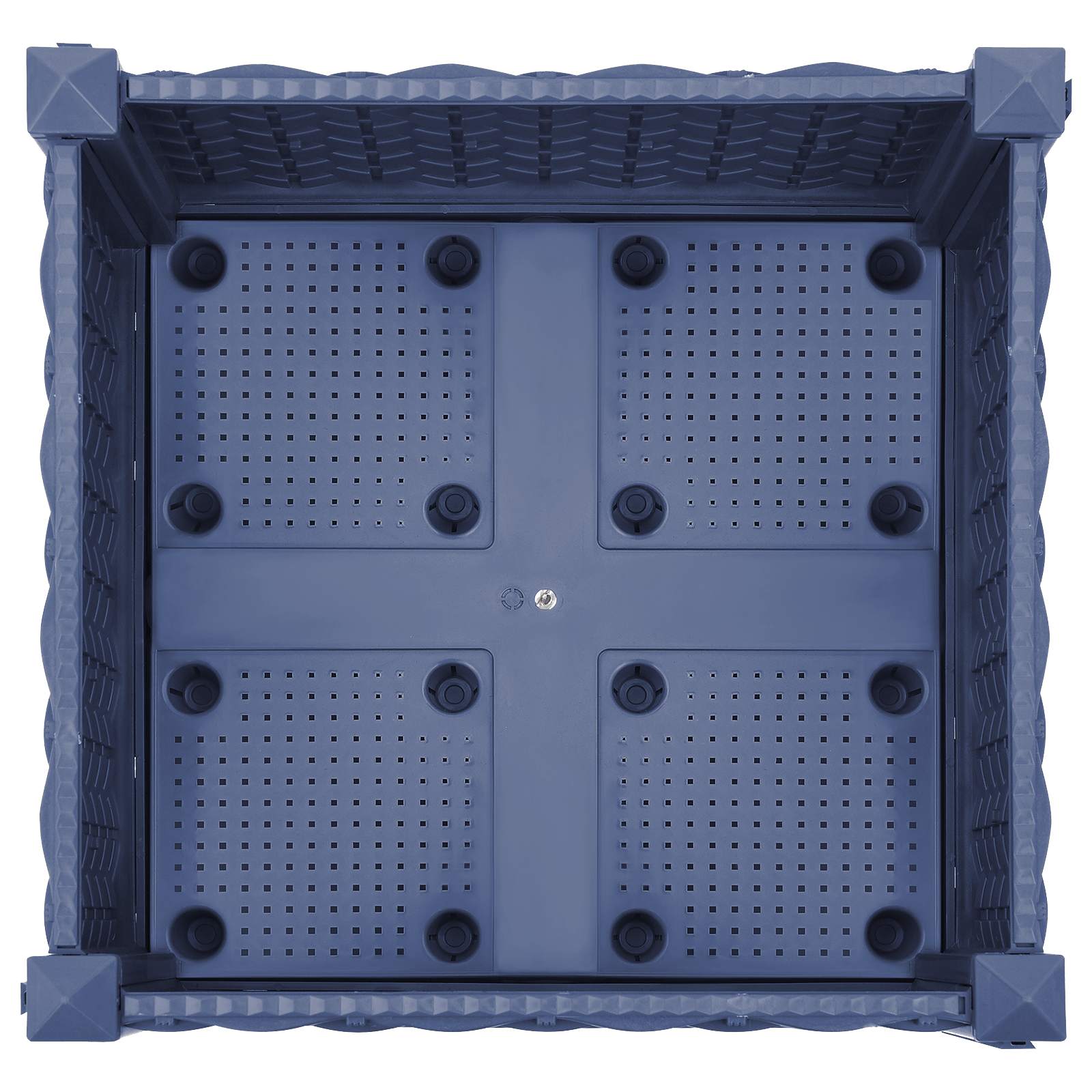 Tuinschaal met wielen Blauw Grijs 40 x 40 x 33 cm PP