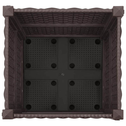 Tuinschaal met wielen Bruin 40 x 40 x 44 cm PP