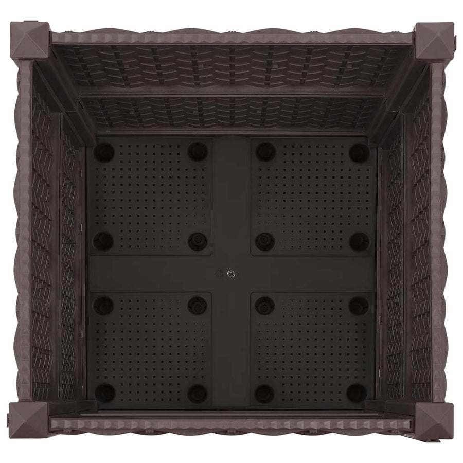 Tuinschaal met wielen Bruin 40 x 40 x 44 cm PP