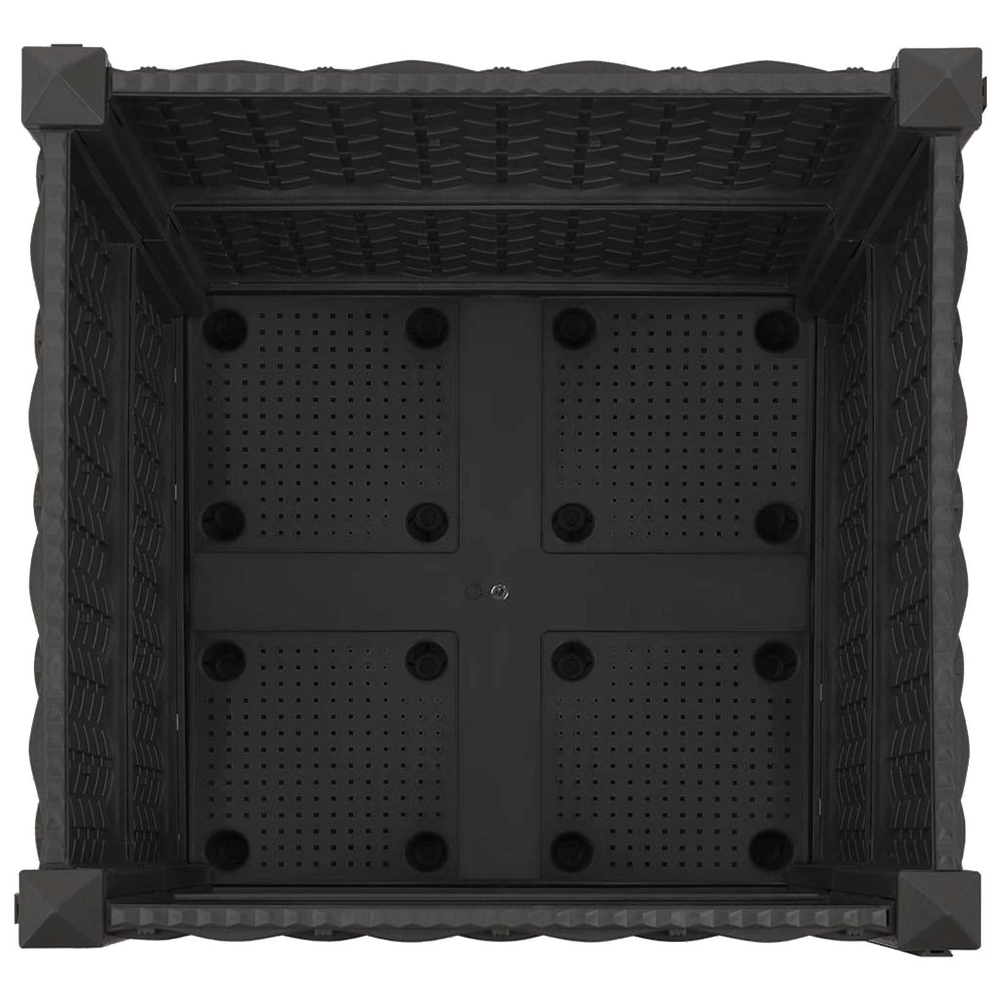 Tuinschaal met wielen Zwart 40 x 40 x 44 cm PP
