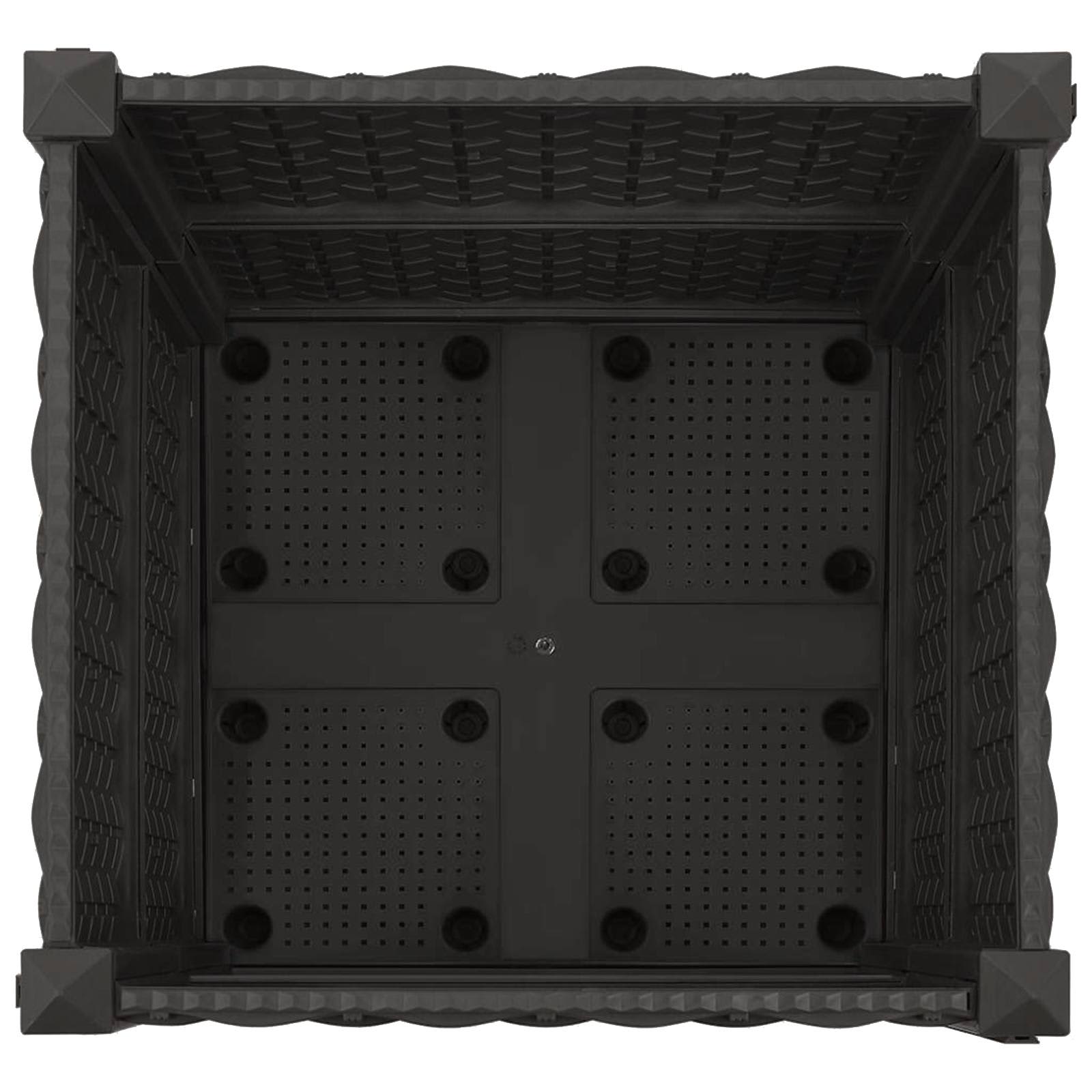 Tuinschaal met wielen Zwart 40 x 40 x 44 cm PP