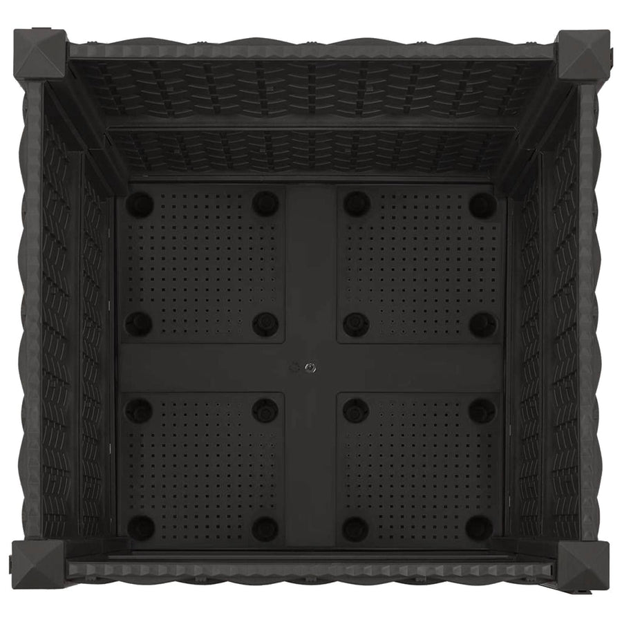 Tuinschaal met wielen Zwart 40 x 40 x 44 cm PP