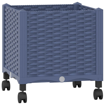 Tuinschaal met wielen Blauw Grijs 40 x 40 x 48 cm PP