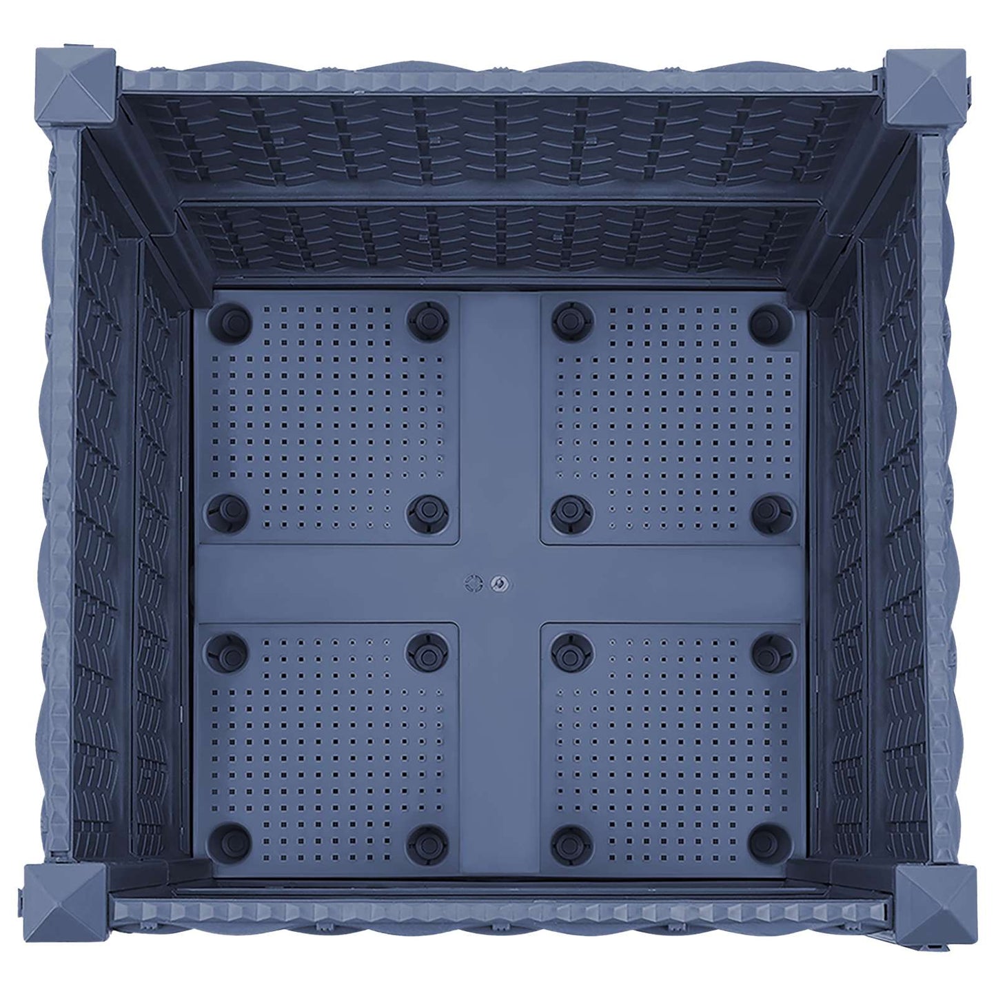 Tuinschaal met wielen Blauw Grijs 40 x 40 x 48 cm PP