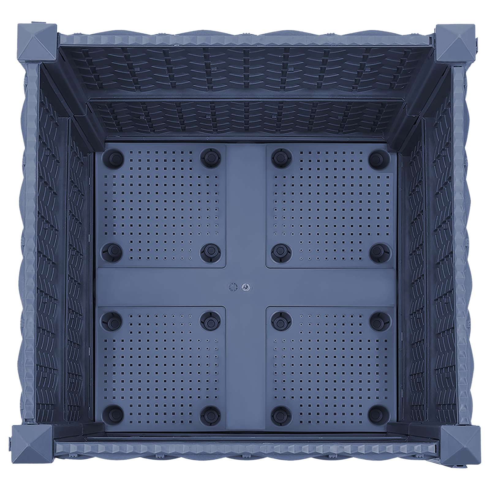 Tuinschaal met wielen Blauw Grijs 40 x 40 x 48 cm PP