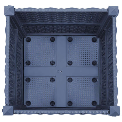 Tuinschaal met wielen Blauw Grijs 40 x 40 x 48 cm PP