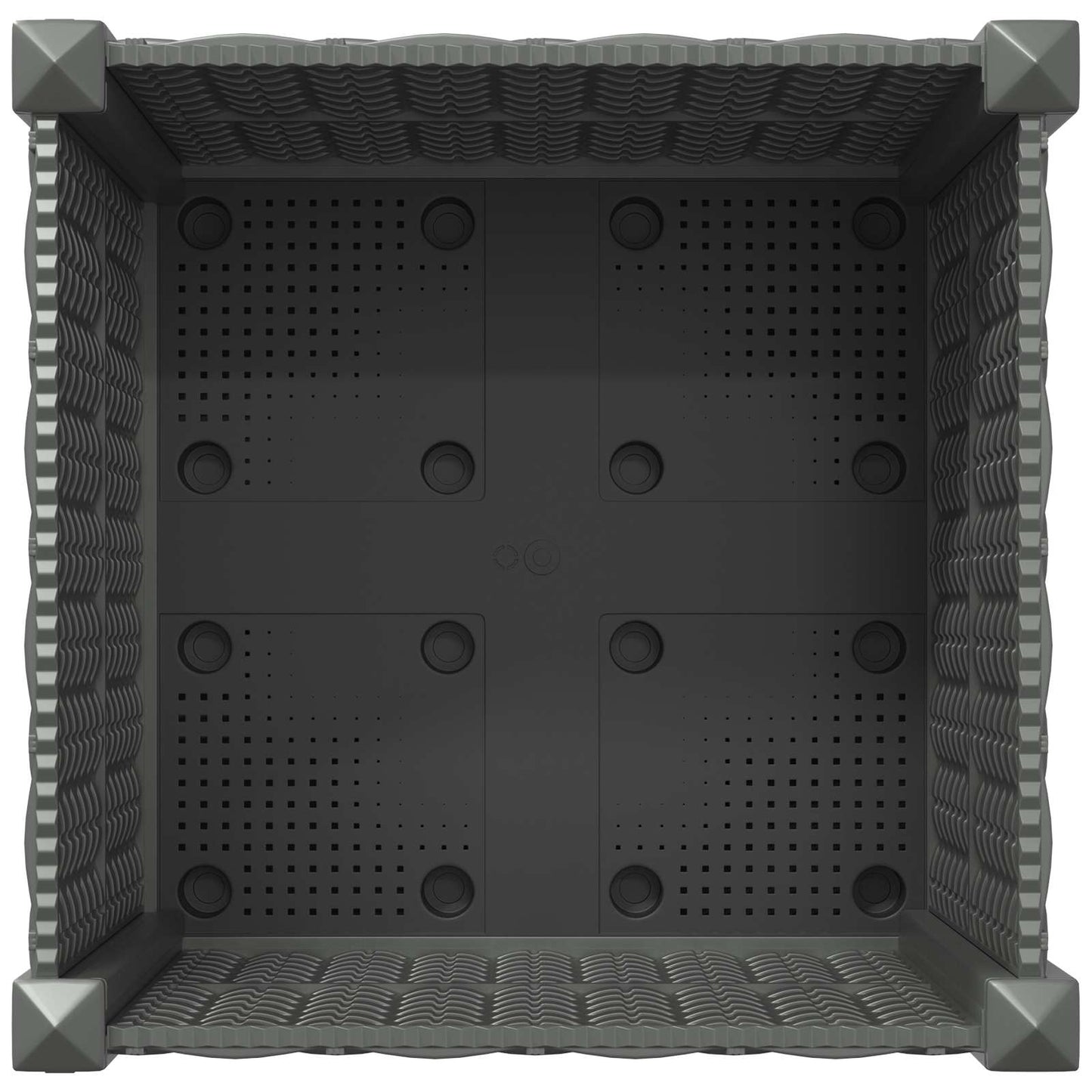 Tuinschaal met wielen Lichtgrijs 40 x 40 x 48 cm PP