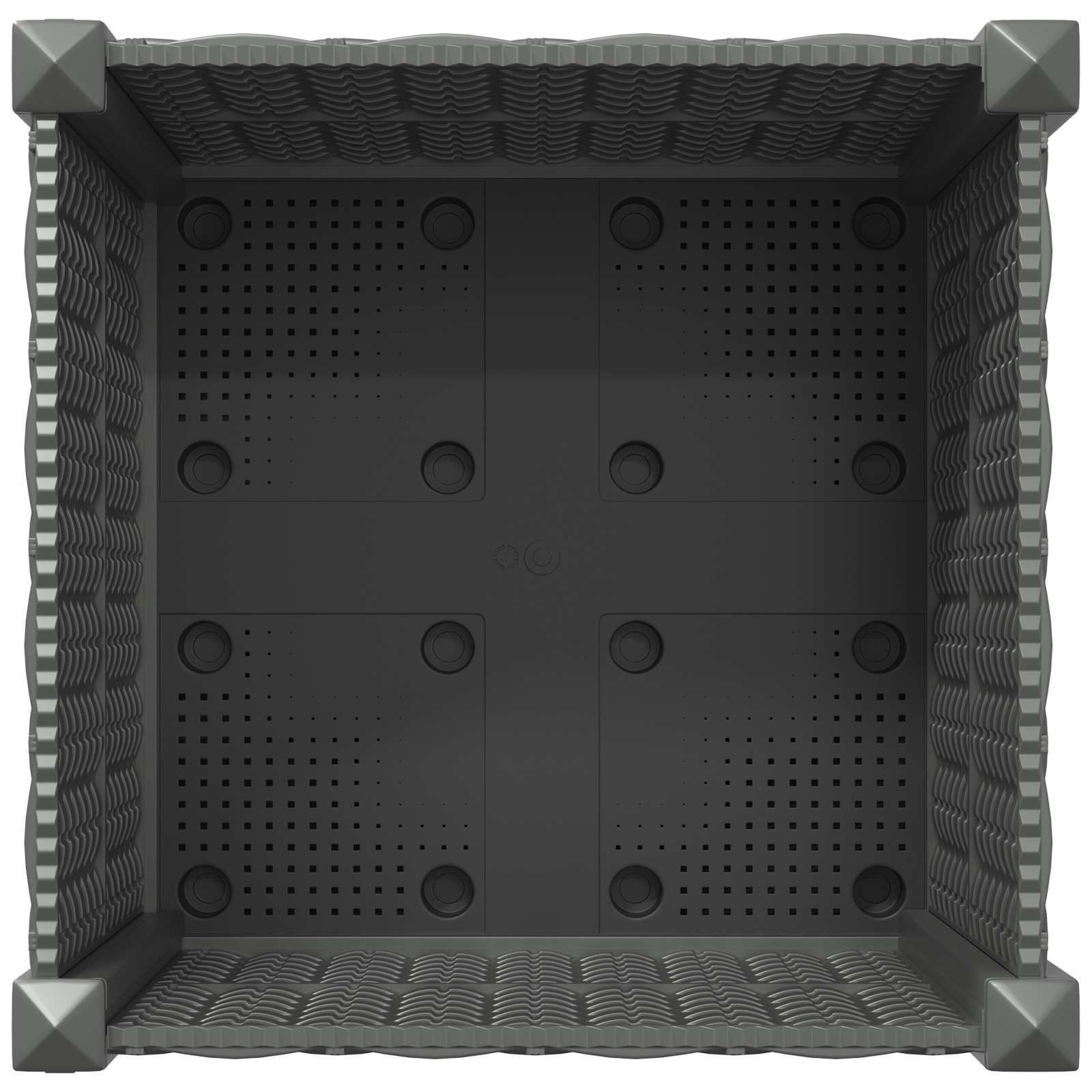 Tuinschaal met wielen Lichtgrijs 40 x 40 x 48 cm PP