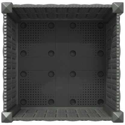 Tuinschaal met wielen Lichtgrijs 40 x 40 x 48 cm PP