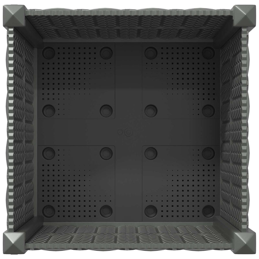 Tuinschaal met wielen Lichtgrijs 40 x 40 x 48 cm PP