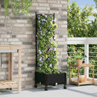 Tuinplantbak Met Schutting En Wielen 40 X 40 X 131,5 Cm 40 x 40 x 125,5 cm